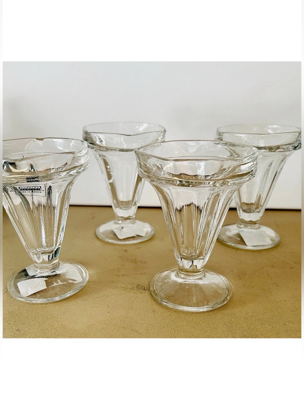 VTG CorningWare Fluted Sundae Parfait Goblets SET OF 4 (2 Sets Available)
